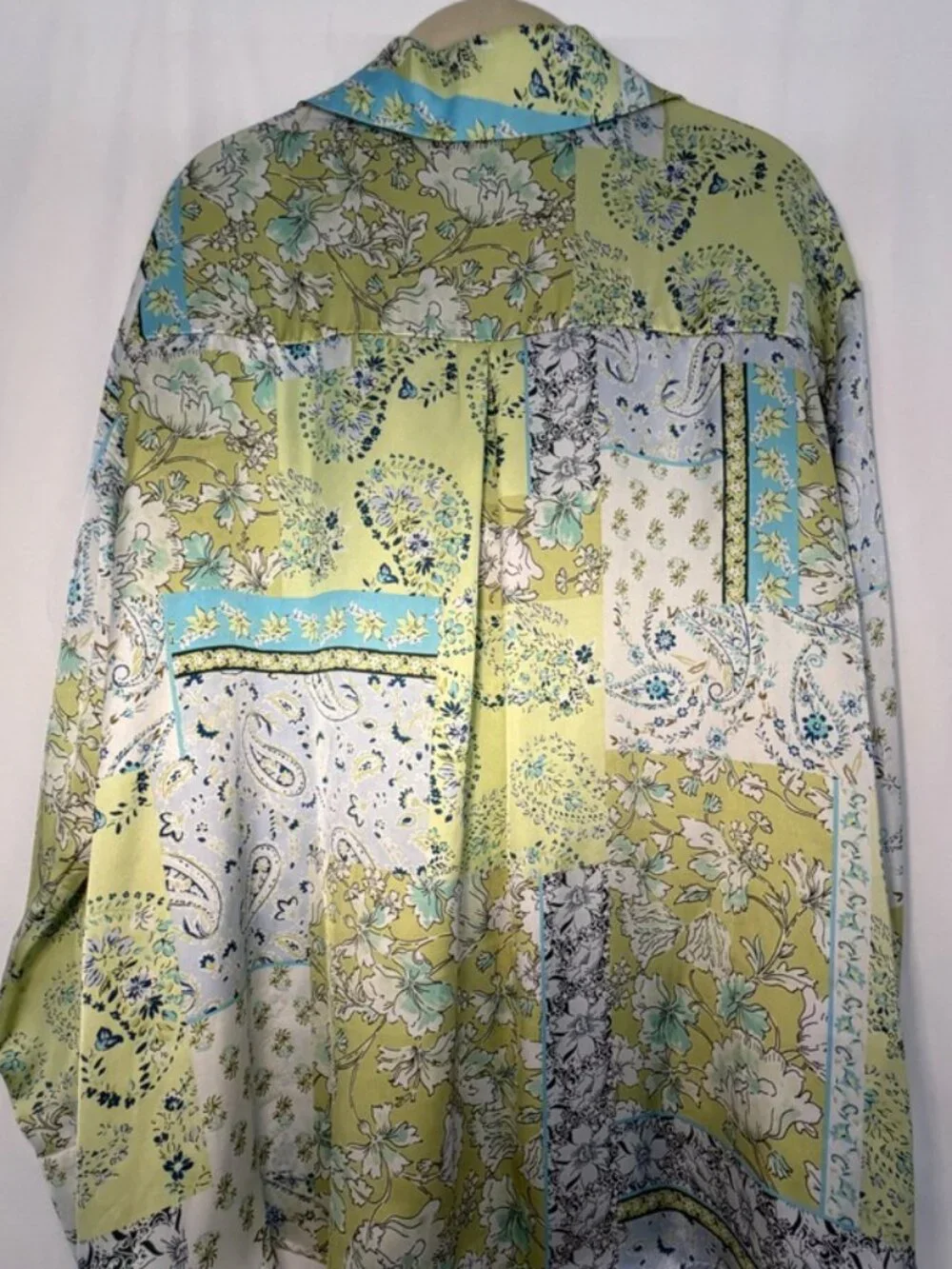 Zara Paisley Patchwork Button up Blouse - XXL - Picture 4 of 6